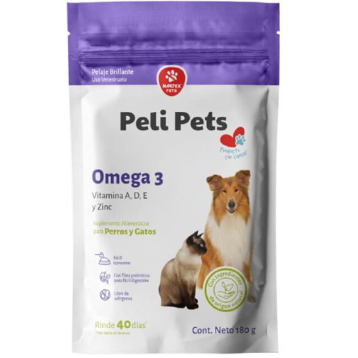 Peli Pets Suplemento Natural Omega 3 para Perros y Gatos