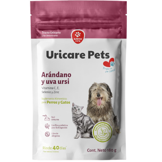 Uricare Pets Suplemento Natural Problemas Urinarios Perros y Gatos