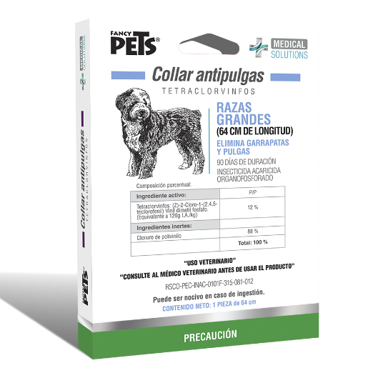 Collar Contra Pulgas y Garrapatas p/perros