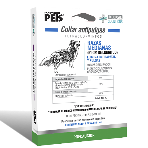 Collar Contra Pulgas y Garrapatas p/perros