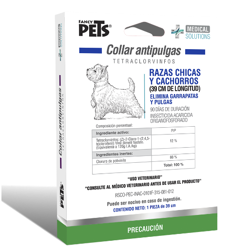 Collar Contra Pulgas y Garrapatas p/perros